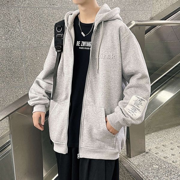 autumn large breasted cardigan long sleeved casual fashion handsome hooded sweater, Black
autumn large breasted cardigan long sleeved casual fashion handsome hooded sweater, Black