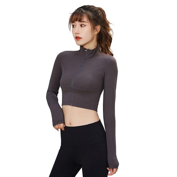 yoga outfits women fitness cropped tight sport shirts gym clothes zipper long sleeve workout running sportswear, White;red
yoga outfits women fitness cropped tight sport shirts gym clothes zipper long sleeve workout running sportswear, White;red