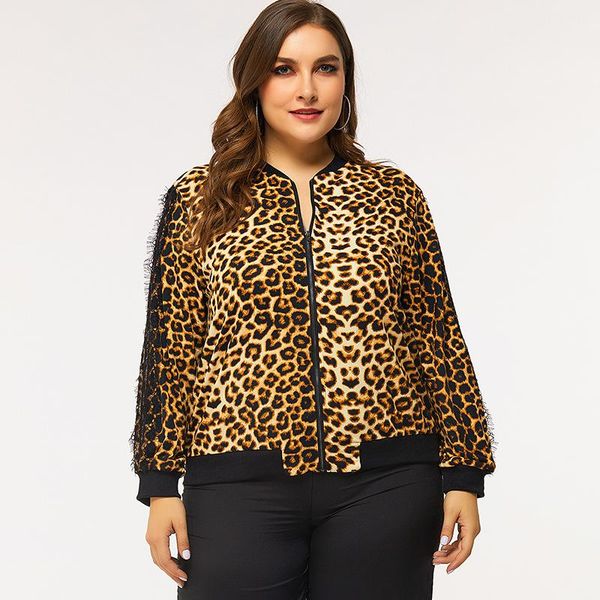 women leopard jackets plus size pilot jacket zipper loose casual coat 2021 autumn winter fashion large women's, Black;brown
women leopard jackets plus size pilot jacket zipper loose casual coat 2021 autumn winter fashion large women's, Black;brown