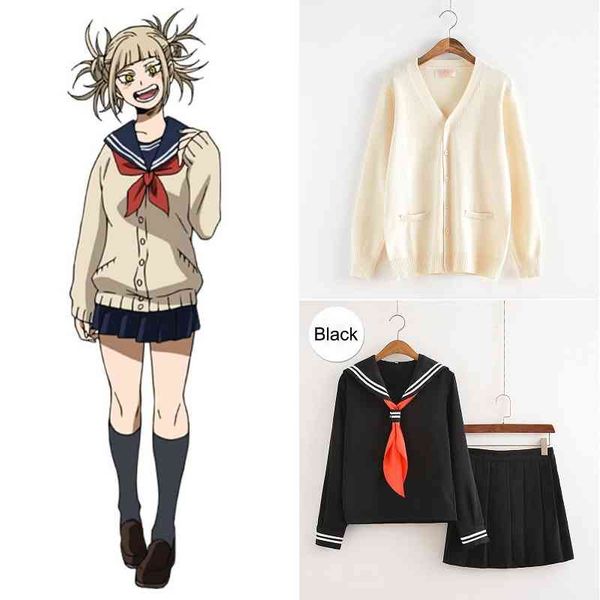 cosplay costume my hero academia anime boku no himiko toga jk uniform women sailor suits with sweaters, Red;black
cosplay costume my hero academia anime boku no himiko toga jk uniform women sailor suits with sweaters, Red;black