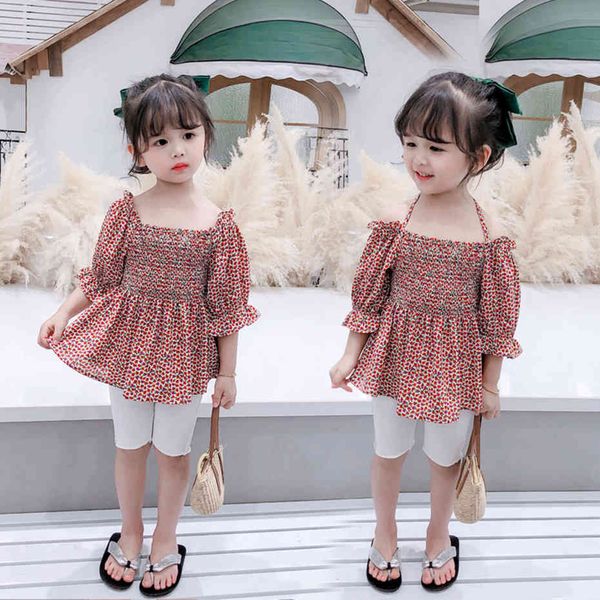 blouses floral pattern blouse casual style children's shirt summer school uniform for girls 210412, White;black
blouses floral pattern blouse casual style children's shirt summer school uniform for girls 210412, White;black