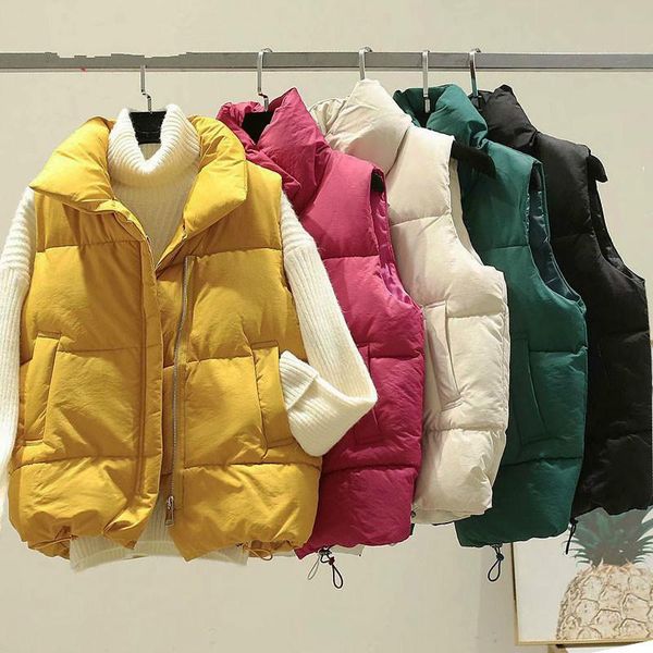 women's vests autumn winter sleeveless vest women casual cotton padded jacket feamle ellow warm solid waistcoat slim pocket outwear shr, Black;white
women's vests autumn winter sleeveless vest women casual cotton padded jacket feamle ellow warm solid waistcoat slim pocket outwear shr, Black;white
