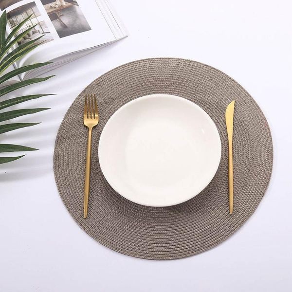 4pcs round environmental protection placemat insulation pad 40cm simple table mat pp woven bowl mats & pads
4pcs round environmental protection placemat insulation pad 40cm simple table mat pp woven bowl mats & pads