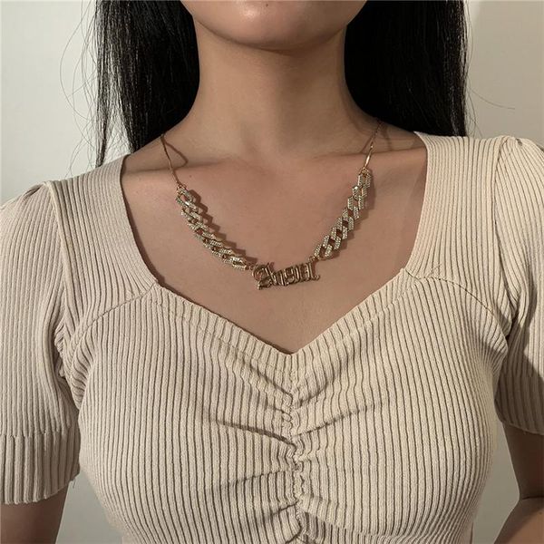 hip hop bling crystal rhinestone angel letter pendant necklace for women cuban link choker charm necklaces jewelry gift, Silver
hip hop bling crystal rhinestone angel letter pendant necklace for women cuban link choker charm necklaces jewelry gift, Silver