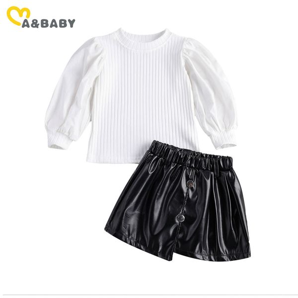 1-6y spring autumn kid children girls clothes set lace puff sleeve pu leather skirts girl clothing costumes outfits 210515, White
1-6y spring autumn kid children girls clothes set lace puff sleeve pu leather skirts girl clothing costumes outfits 210515, White