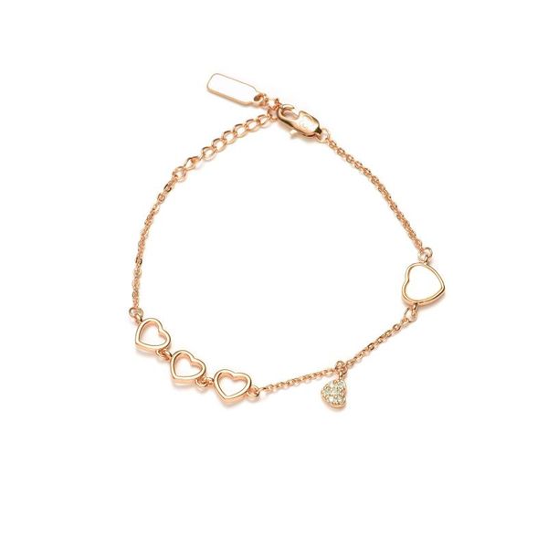 link, chain romantic heart shape inlaid with zircon bracelet, Black
link, chain romantic heart shape inlaid with zircon bracelet, Black