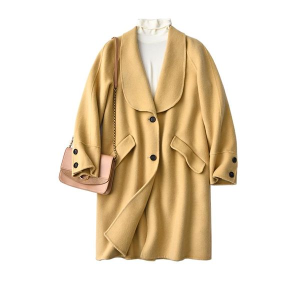 women's wool & blends shuchan woman parkas japan style long vintage wide-waisted winter coat women elegant yellow designer jackets, Black
women's wool & blends shuchan woman parkas japan style long vintage wide-waisted winter coat women elegant yellow designer jackets, Black