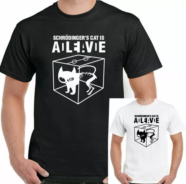 schrodingers cat dead alive mens t-shirt funny sheldon cooper big bathroom, White;black
schrodingers cat dead alive mens t-shirt funny sheldon cooper big bathroom, White;black