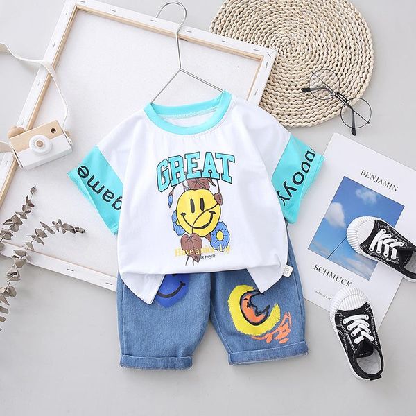 clothing sets kids baby boy clothes set fashion personalized cartoon letter printing t-shirts+denim shorts girl summer outfits 1-5 years, White
clothing sets kids baby boy clothes set fashion personalized cartoon letter printing t-shirts+denim shorts girl summer outfits 1-5 years, White