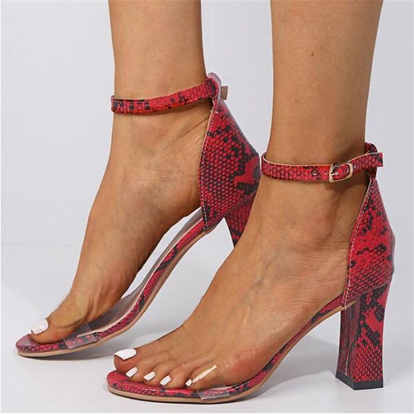 large size high-heeled sandals snake pattern buckle women's shoes, Black
large size high-heeled sandals snake pattern buckle women's shoes, Black