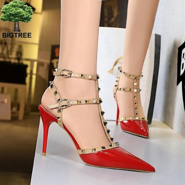 dress shoes 2021 women 9cm high heels rivets studded sandals summer lady stiletto fetish yellow sandles gladiator pumps stripper, Black
dress shoes 2021 women 9cm high heels rivets studded sandals summer lady stiletto fetish yellow sandles gladiator pumps stripper, Black