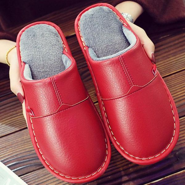 large size 35-46 women's fur slippers couples leather home shoes woman indoor non-slip slides female house warm shoe, Black
large size 35-46 women's fur slippers couples leather home shoes woman indoor non-slip slides female house warm shoe, Black