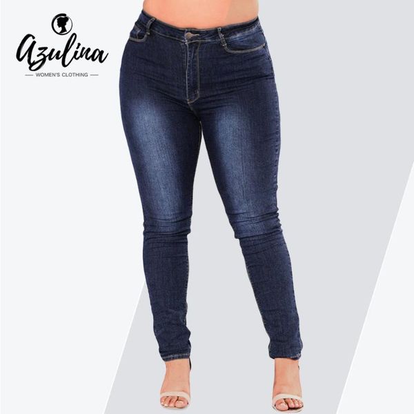 women's jeans azulina plus size women fashion high waist pocket denim pants female pencil autumn casual ladies trousers clothing, Blue
women's jeans azulina plus size women fashion high waist pocket denim pants female pencil autumn casual ladies trousers clothing, Blue