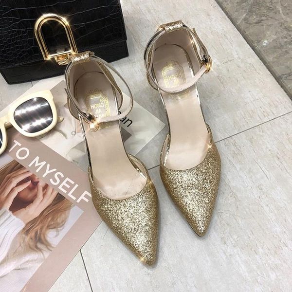 dress shoes fashion buckle bling sequins pumps women elegant thin high heel pointed toe party wedding stiletto sandals y21-09, Black
dress shoes fashion buckle bling sequins pumps women elegant thin high heel pointed toe party wedding stiletto sandals y21-09, Black
