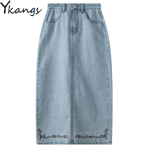 vintage embroider long denim skirt women korean fashion clothes loose maxi skirts casual high waist jeans saia streetwear 210421, Black
vintage embroider long denim skirt women korean fashion clothes loose maxi skirts casual high waist jeans saia streetwear 210421, Black