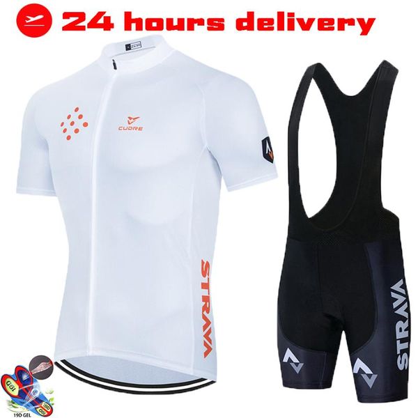 strava pro team 2021 cycling clothes equipment racing bike dry fast clothing mens jersey set ropa ciclismo maillot sets, Black;blue