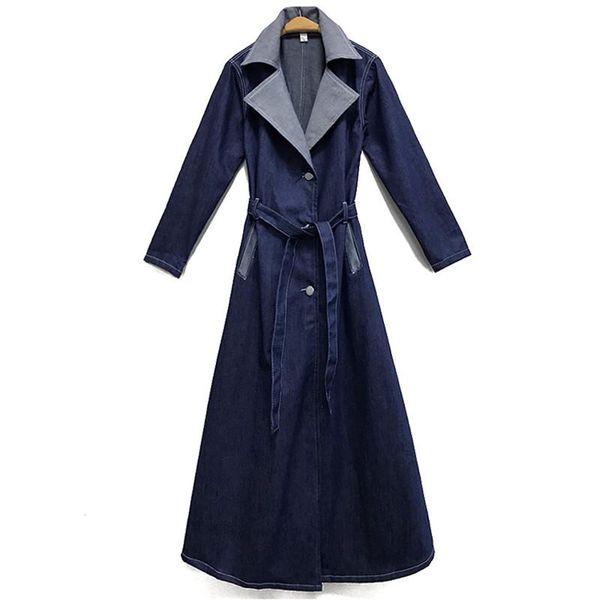 women's trench coats 2021 spring autumn slim was thin lapel long sleeve denim female x-long overcoats b167, Tan;black
women's trench coats 2021 spring autumn slim was thin lapel long sleeve denim female x-long overcoats b167, Tan;black