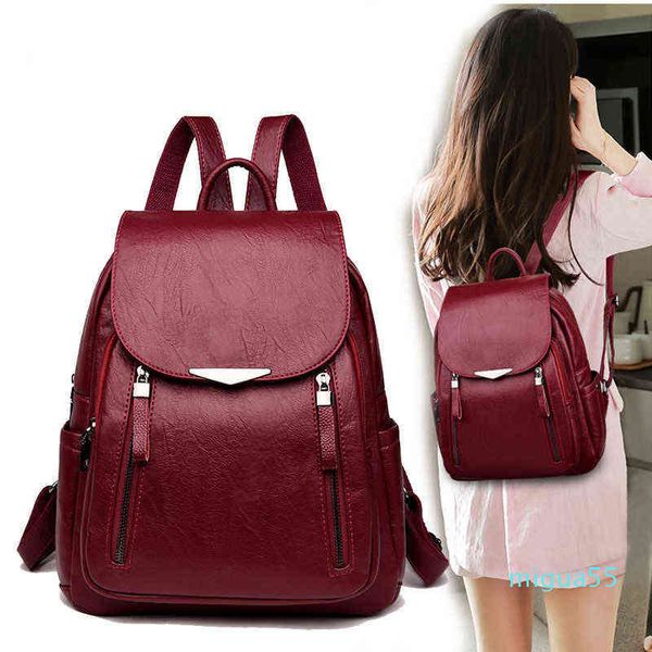 backpack style casual rugzak merk lederen vrouwen grote capaciteit schooltas voor dubbele rits mode
backpack style casual rugzak merk lederen vrouwen grote capaciteit schooltas voor dubbele rits mode