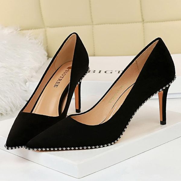 dress shoes 2021 spring fashion women 8cm .5cm high heels lady nightclub pole dance pumps suede rivets party valentine, Black
dress shoes 2021 spring fashion women 8cm .5cm high heels lady nightclub pole dance pumps suede rivets party valentine, Black