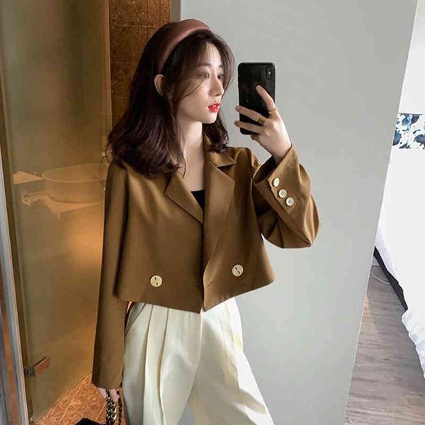 women's suits & blazers irmã fara nova primavera mulher curto blazers casaco feminino outono fino entalhado duplo breasted senhora, White;black
women's suits & blazers irmã fara nova primavera mulher curto blazers casaco feminino outono fino entalhado duplo breasted senhora, White;black