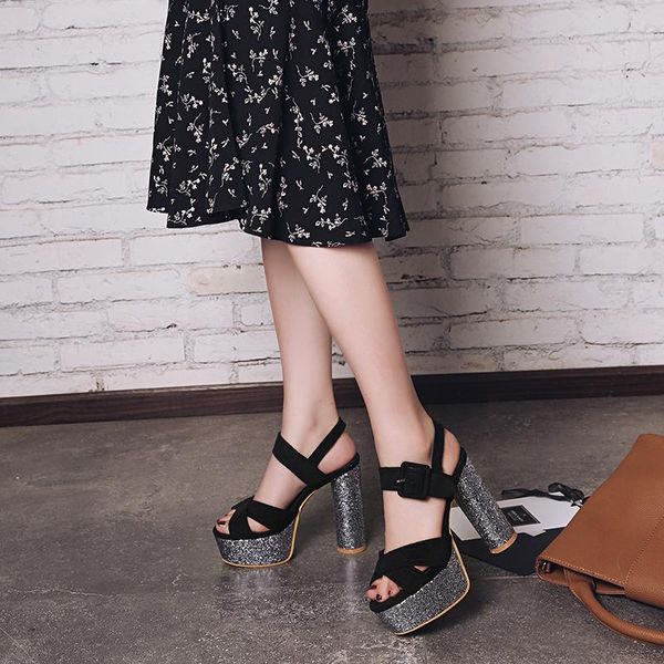 dilalula 2021 32-42 summer sandals women 11.5cm super high heels thick platform party for ladies shoes woman, Black
dilalula 2021 32-42 summer sandals women 11.5cm super high heels thick platform party for ladies shoes woman, Black