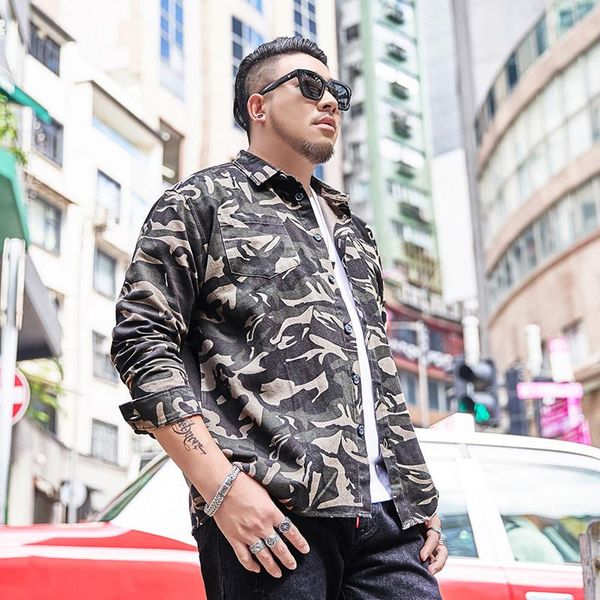men's casual shirts 2021 tide brand large size xxl-7xl camouflage long-sleeved shirt autumn loose suitable for weight of 140kg, White;black
men's casual shirts 2021 tide brand large size xxl-7xl camouflage long-sleeved shirt autumn loose suitable for weight of 140kg, White;black