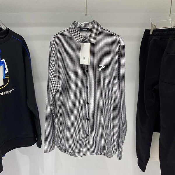 men's casual shirts plaid we11done vintage long sleeve shirt men 1:1 fashion tees welldone women clothing, White;black
men's casual shirts plaid we11done vintage long sleeve shirt men 1:1 fashion tees welldone women clothing, White;black