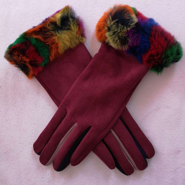 gloves women' autumn and winter touch screen wool mouth plush thickened wind cold proof warm real rabbit hair riding, Blue;gray
gloves women' autumn and winter touch screen wool mouth plush thickened wind cold proof warm real rabbit hair riding, Blue;gray