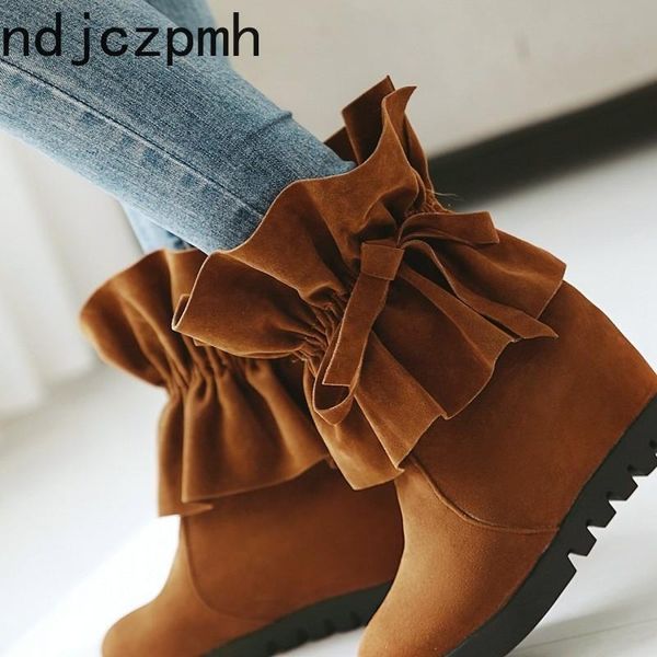boots autumn and winter women fashion flock round head comfortable butterfly-knot height increasing ankle plus size 34-43, Black
boots autumn and winter women fashion flock round head comfortable butterfly-knot height increasing ankle plus size 34-43, Black