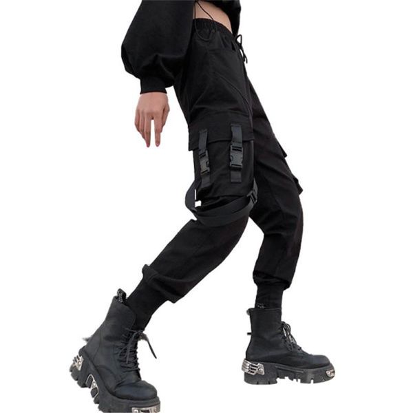 women's pants & capris 2021 women cargo high waist black big pockets loose sport casual trousers female harem streetpants p9092, Black;white
women's pants & capris 2021 women cargo high waist black big pockets loose sport casual trousers female harem streetpants p9092, Black;white