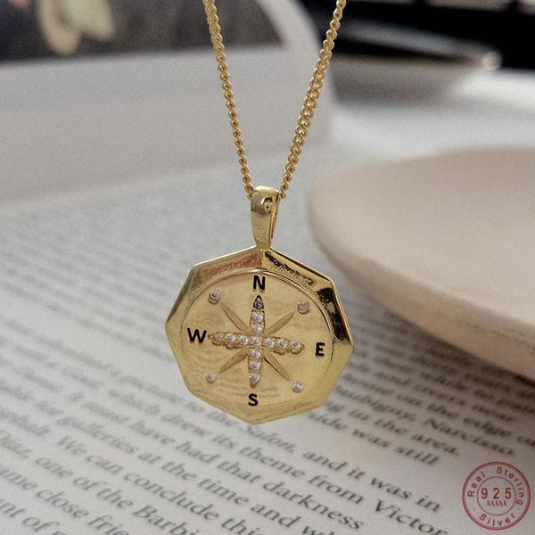 sterling silver simple compass pendant clavicle chain necklace neutral fashion creative jewelry accessories friendship gift chains
sterling silver simple compass pendant clavicle chain necklace neutral fashion creative jewelry accessories friendship gift chains
