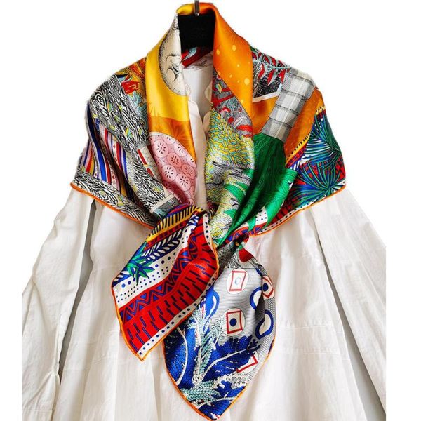 scarves oversized 100% silk scarf square shawl wraps beach sunscreen cape shiny smooth 110cm, Blue;gray
scarves oversized 100% silk scarf square shawl wraps beach sunscreen cape shiny smooth 110cm, Blue;gray