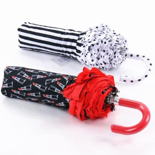 umbrellas lipstick curved handle lace tri-fold umbrella parasol folding rain women cute
umbrellas lipstick curved handle lace tri-fold umbrella parasol folding rain women cute