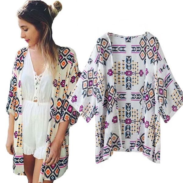 summer women chiffon beach blouse rhombic lattice printed sunscreen cardigan kimono coat female half sleeve fashion blusas women's blou, White
summer women chiffon beach blouse rhombic lattice printed sunscreen cardigan kimono coat female half sleeve fashion blusas women's blou, White