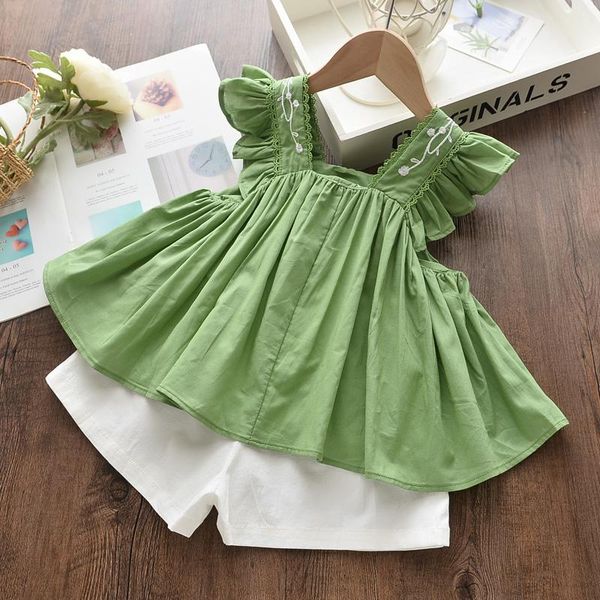 clothing sets keelorn girls 2021 summer kids suit flying sleeve suspender shorts 2pcs outfit cotton children costume 2-6y, White
clothing sets keelorn girls 2021 summer kids suit flying sleeve suspender shorts 2pcs outfit cotton children costume 2-6y, White