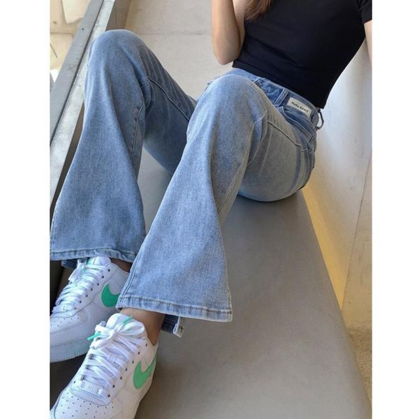 women's jeans real s straight-leg 2021 summer high-waist all-match slim and high hollow design split, Blue
women's jeans real s straight-leg 2021 summer high-waist all-match slim and high hollow design split, Blue