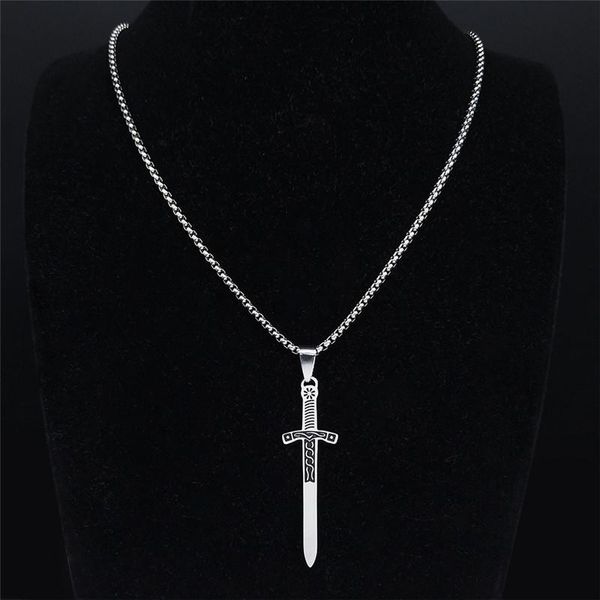 pendant necklaces witchcraft sword stainless steel chain necklace women/men silver color jewelry joyeria acero inoxidable n4053s0
pendant necklaces witchcraft sword stainless steel chain necklace women/men silver color jewelry joyeria acero inoxidable n4053s0