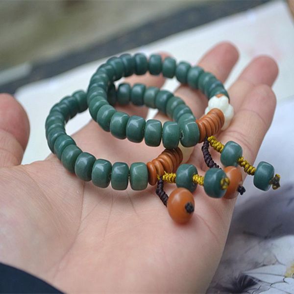 beaded, strands night market source 9*7mm yin leather bodhi root bracelet single circle female green jewelry, Black
beaded, strands night market source 9*7mm yin leather bodhi root bracelet single circle female green jewelry, Black