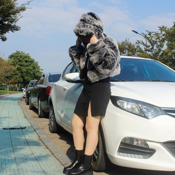 women's fur & faux winter furry cropped coats women jacket 2021 fluffy coat with hooded warm ladies manteau femme, Black
women's fur & faux winter furry cropped coats women jacket 2021 fluffy coat with hooded warm ladies manteau femme, Black