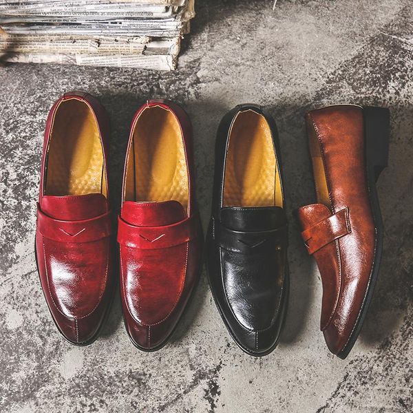 dress shoes 2021 leather business men loafers pointy black oxford breathable formal wedding
dress shoes 2021 leather business men loafers pointy black oxford breathable formal wedding