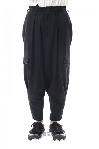 men's pants hair stylist fashion casual cropped harem plus size costumes, Black
men's pants hair stylist fashion casual cropped harem plus size costumes, Black