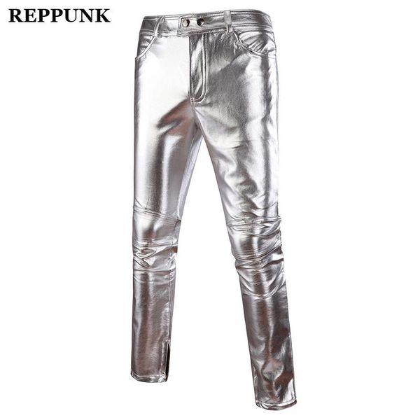 mens skinny gold silver black pu leather pants motorcycle men stage for singers dancers casual trousers men's
mens skinny gold silver black pu leather pants motorcycle men stage for singers dancers casual trousers men's