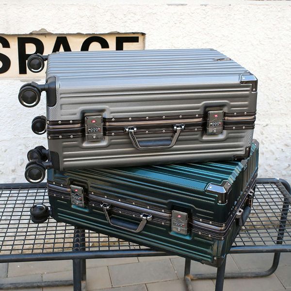 trolley case aluminum frame large capacity 24 26 inch trunk universal wheel 20 boarding suitcase password box
trolley case aluminum frame large capacity 24 26 inch trunk universal wheel 20 boarding suitcase password box
