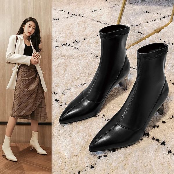 dress shoes crystal heel pointed short boots women 2021 spring and autumn wild was thin naked fashion x266, Black
dress shoes crystal heel pointed short boots women 2021 spring and autumn wild was thin naked fashion x266, Black