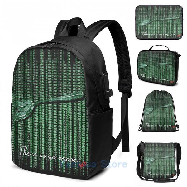 backpack funny graphic print there is no spoon by neo usb charge men school bags women bag travel laptop
backpack funny graphic print there is no spoon by neo usb charge men school bags women bag travel laptop