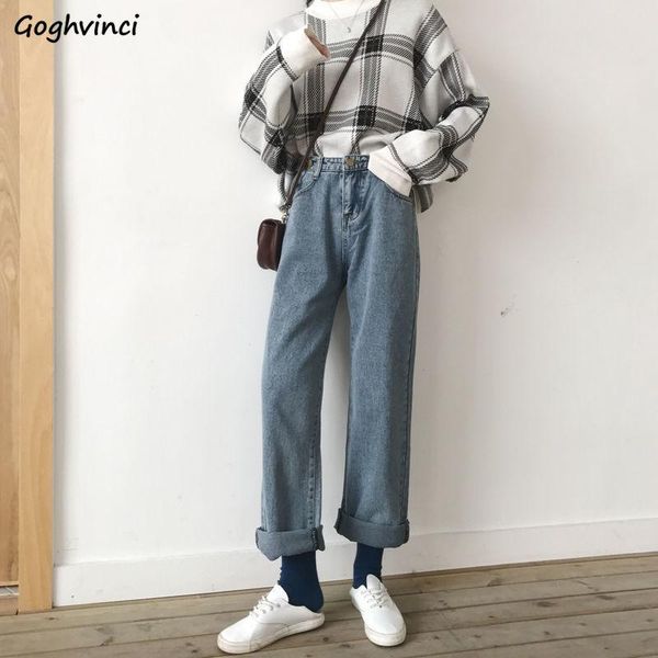 jeans women straight pockets buttons denim vintage korean preppy style loose leisure all-match fashion chic daily women's, Blue
jeans women straight pockets buttons denim vintage korean preppy style loose leisure all-match fashion chic daily women's, Blue