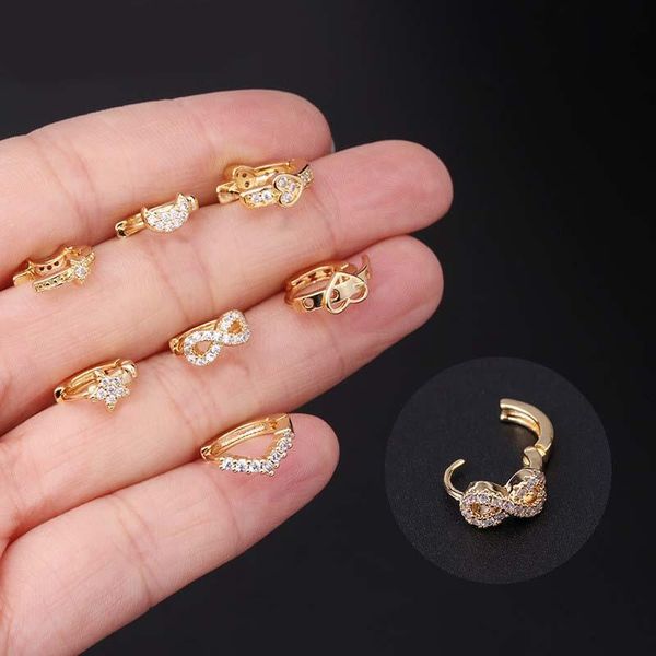 hoop & huggie 1piece micro pave cz zircon star moon shape earring for women ear bone piercing trendy circle jewelry, Golden;silver
hoop & huggie 1piece micro pave cz zircon star moon shape earring for women ear bone piercing trendy circle jewelry, Golden;silver