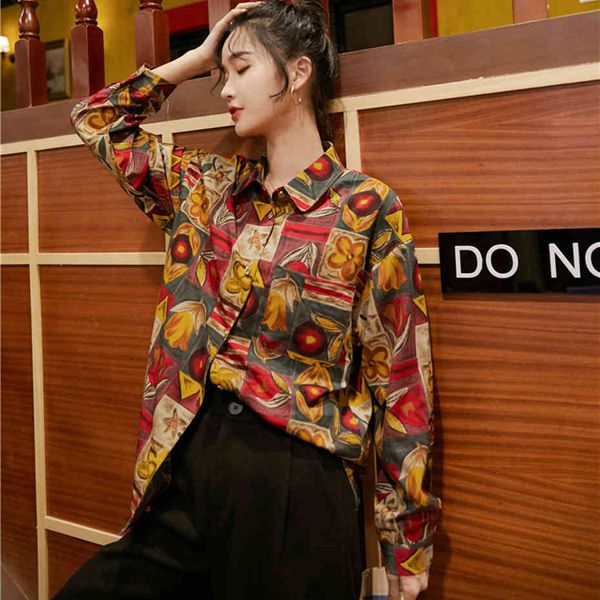 blouses elegant autumn retrotrun-down collar long sleeve loose casual printed shirt street wear women clothing, White
blouses elegant autumn retrotrun-down collar long sleeve loose casual printed shirt street wear women clothing, White