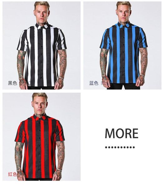 shirts , the summer striped casual shirt trend of european and american wear will be men's lapel short sleeve xbk3, White;black
shirts , the summer striped casual shirt trend of european and american wear will be men's lapel short sleeve xbk3, White;black