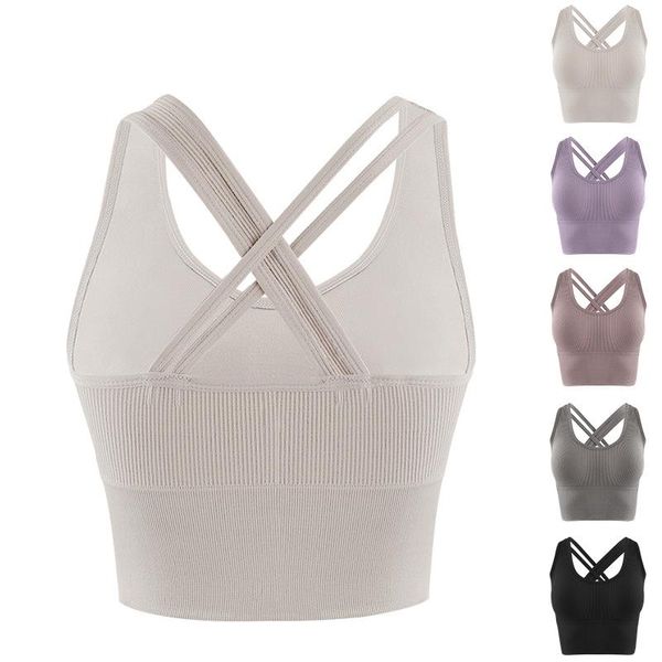 camisoles & tanks women sports bra tank crop yoga cross-back underwear gathered female running anti-sweat vest removable padded camisole, Black;white
camisoles & tanks women sports bra tank crop yoga cross-back underwear gathered female running anti-sweat vest removable padded camisole, Black;white